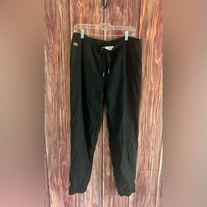 Lacoste Andy Roddick Men's Black Joggers Lined with zippers at Bottom